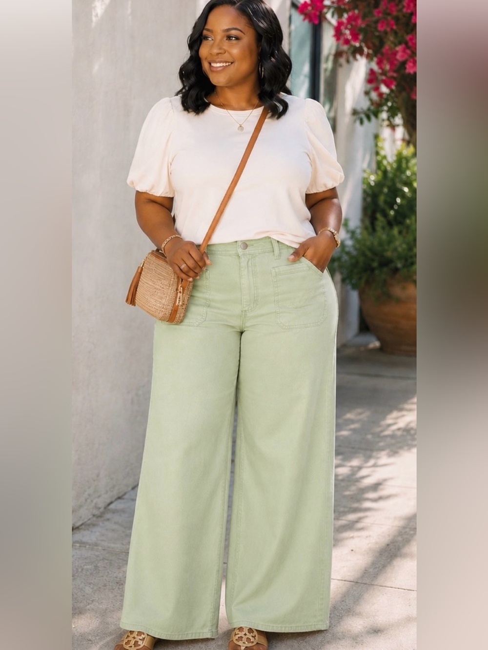 Universal Thread Light Green Sailor Straight Jeans 14 NWT